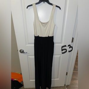 Express - black/white jumpsuit XS